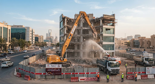 هدم المباني والعمائر السكنية والتجارية